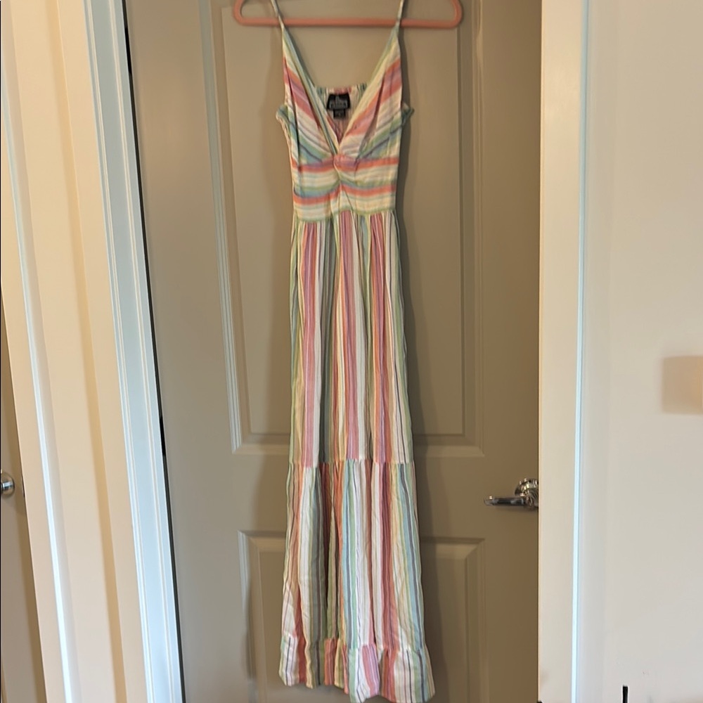 Striped Multicolor Maxi Dress